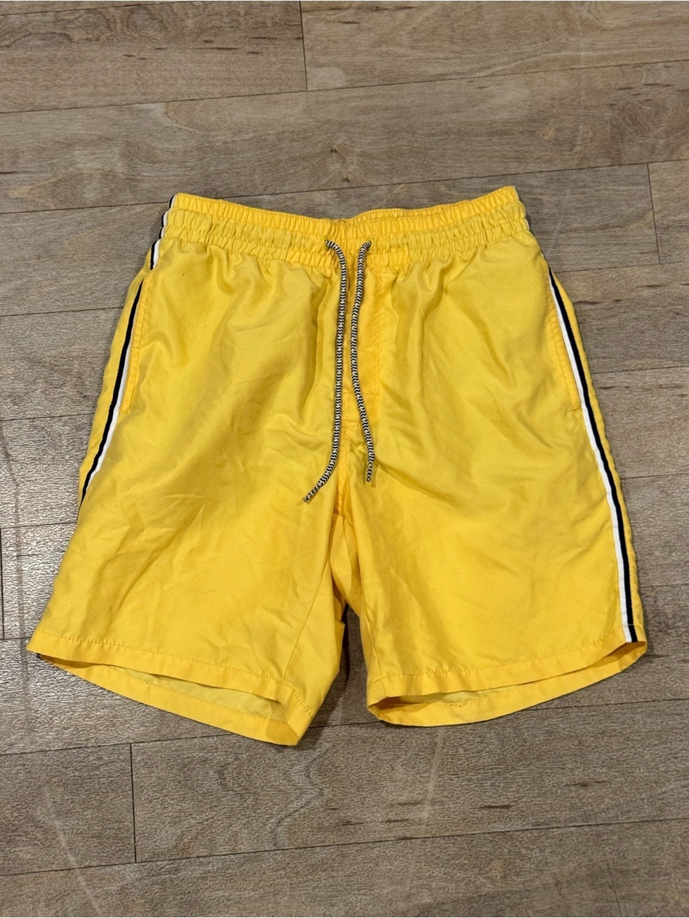 Old Navy Yellow Swim Trucks Strip Detailing Size Small